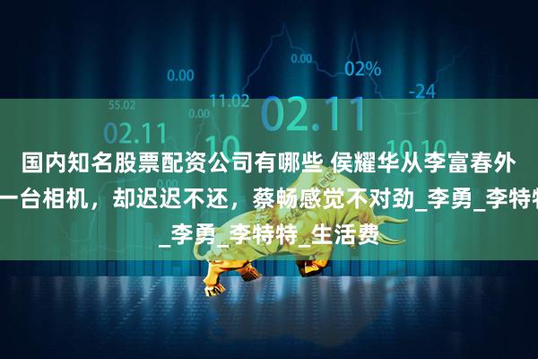 国内知名股票配资公司有哪些 侯耀华从李富春外孙处借走一台相机，却迟迟不还，蔡畅感觉不对劲_李勇_李特特_生活费